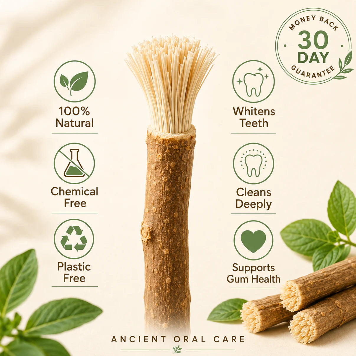 StickBrush Mint - Natural Luxora Toothbrush Stick