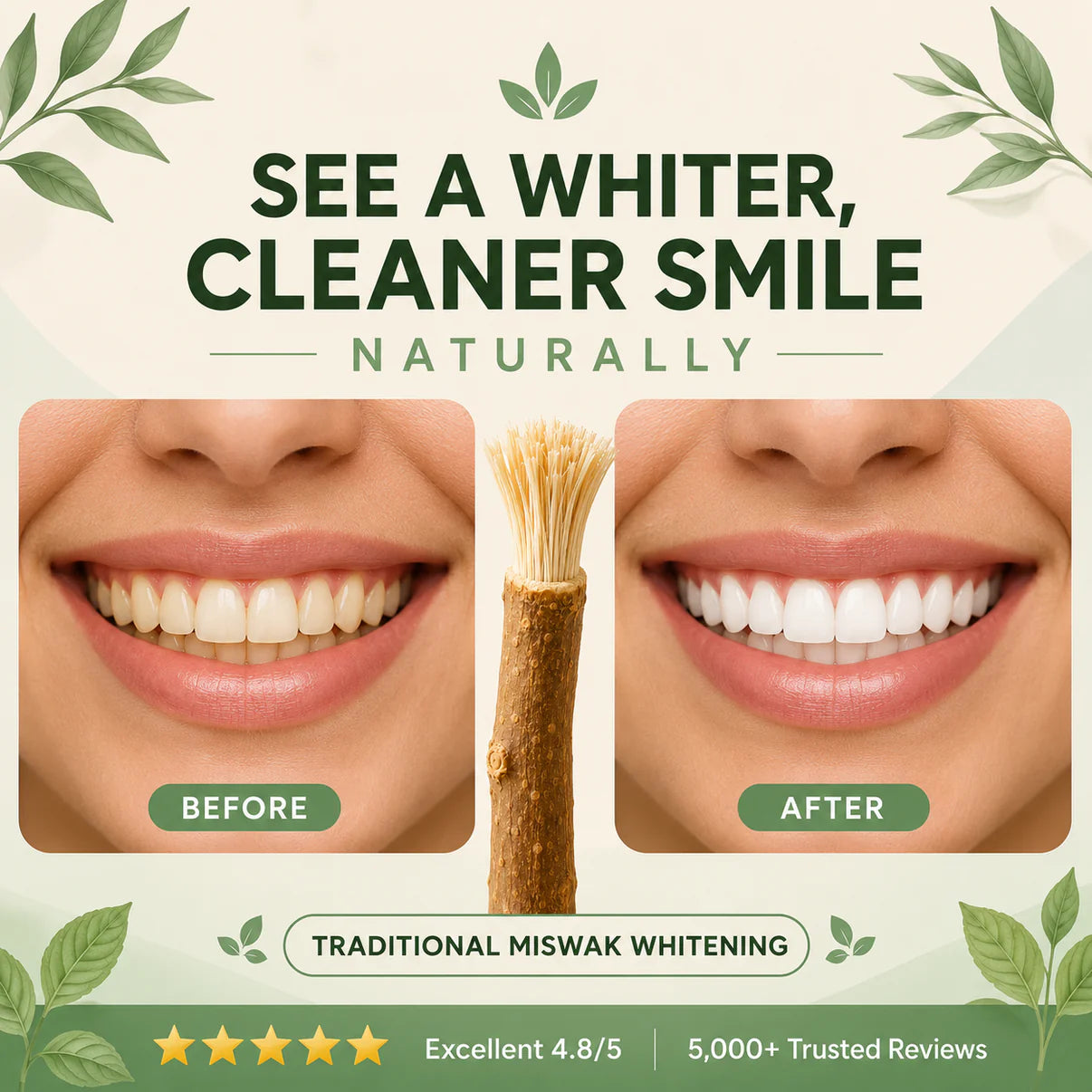 StickBrush Mint - Natural Luxora Toothbrush Stick